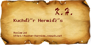 Kuchár Hermiás névjegykártya